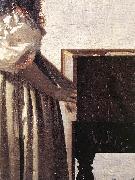 VERMEER VAN DELFT, Jan Lady Standing at a Virginal (detail) wer china oil painting reproduction